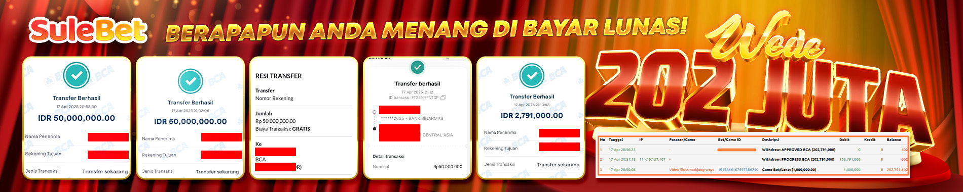 SULEBET~ WEDE 202 JUTA